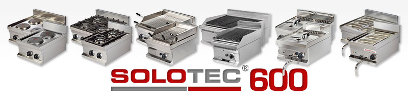 Unsere Solotec 600 Kochgeräteserie - Großküchentechnik auch für kleinere Räumlichkeiten