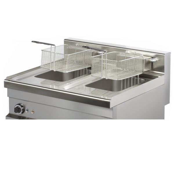 Gastro Gas Fritteuse, 10 L, 1 Becken, Standgerät mit Unterbau - SOLOTEC 700