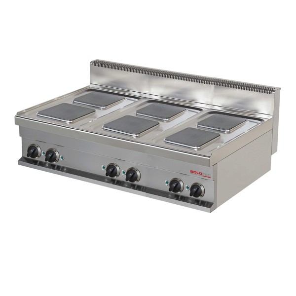 Elektroherd, 6 quadratische Platten, Geräteoberteil - SOLOTEC 700