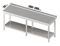 Vorschau: Arbeitstisch, Aufkantung, Grundboden, Tiefe 700mm Vorschau: Arbeitstisch, Aufkantung, Grundboden, Tiefe 700mm