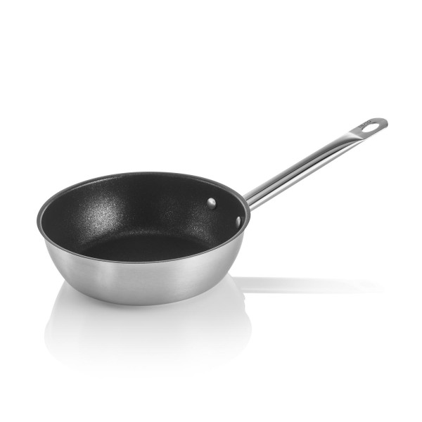 Sauteuse, 1,25 Liter, Kaltgriffe genietet, Sandwichboden, Schüttrand, PTFE Antihaftbeschichtung