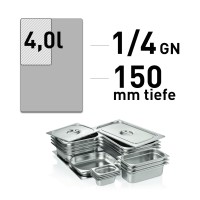 GN-Behälter - Edelstahl - GN 1/4 - 150 mm GN-Behälter - Edelstahl - GN 1/4 - 150 mm