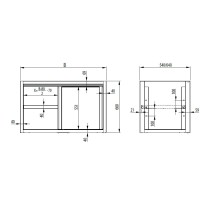 Vorschau: Unterschrank-Modul mit Schiebetüren, Tiefe 640 mm Vorschau: Unterschrank-Modul mit Schiebetüren, Tiefe 640 mm