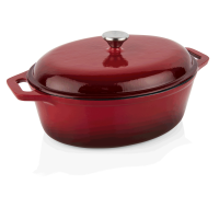 Bräter, 335 x 265 mm, rot, Gusseisen emailliert Bräter, 335 x 265 mm, rot, Gusseisen emailliert