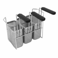 Set mit 3 Einzelportionskörben 1/9 und Rahmengestell für STOCK Pastakocher Set mit 3 Einzelportionskörben 1/9 und Rahmengestell für STOCK Pastakocher