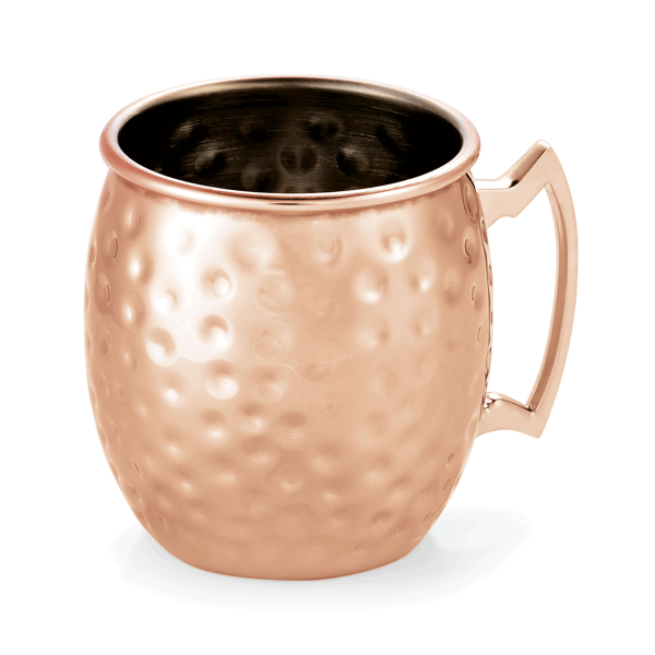 Moscow Mule Becher, Edelstahl, Kupferoptik, 400 ml, Ø 87 mm, gehämmert