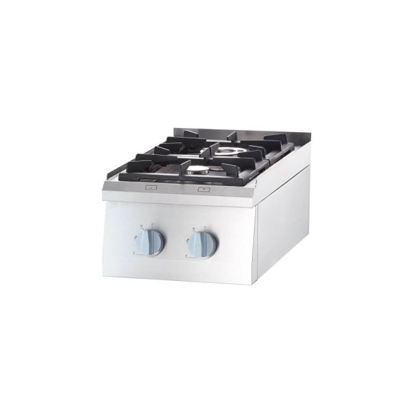 Gas-Kochfeld als Oberteil, 2-Brenner (3,5 +7 kW)