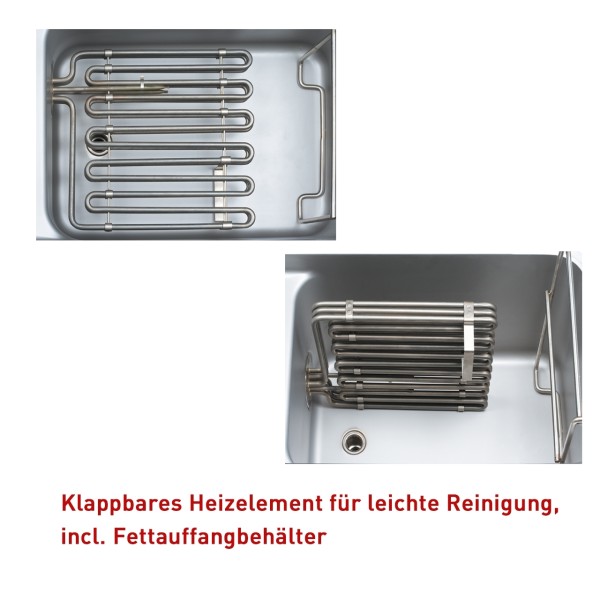 Elektro-Fritteuse, 1 Becken, 24 Liter, Unterbau mit Tür - SOLOTEC 900