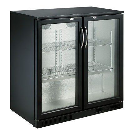 Barkühlschrank, 198 Liter, +2 bis +10 °C, 2 Türen, Umluftkühlung