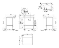 Vorschau: Ablauftisch mit Grundboden, Aufkantung hinten 100mm Vorschau: Ablauftisch mit Grundboden, Aufkantung hinten 100mm