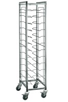 Tablettwagen aus Edelstahl, 16,5 kg, 4 Rollen, 2 mit Feststeller Tablettwagen aus Edelstahl, 16,5 kg, 4 Rollen, 2 mit Feststeller