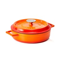 Kasserolle EisenStil, rund, 2,50 Liter, Gußeisen, emailliert, orange Kasserolle EisenStil, rund, 2,50 Liter, Gußeisen, emailliert, orange