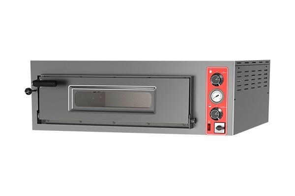 Elektro Pizzaofen, 1 Kammer, Pizzen 6x Ø 33 cm, 990 x 1270 x 380 mm