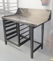 Ablauftisch, Anbauseite links, Edelstahl rostfrei Ablauftisch, Anbauseite links, Edelstahl rostfrei
