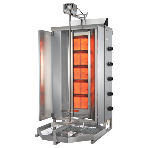 Hochleistungs-Gas Gyrosgrill & Dönergrill, bis 120 kg Kapazität