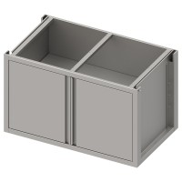 Unterschrank-Modul mit Flügeltüren, Tiefe 640 mm, sockelbaufähig Unterschrank-Modul mit Flügeltüren, Tiefe 640 mm, sockelbaufähig