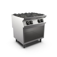 STOCK 4-Flammen-Gasherd, Standgerät mit offenem Unterbau STOCK 4-Flammen-Gasherd, Standgerät mit offenem Unterbau