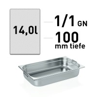 GN Behälter - Edelstahl - GN 1/1 - 100 mm - Fallgriffe GN Behälter - Edelstahl - GN 1/1 - 100 mm - Fallgriffe