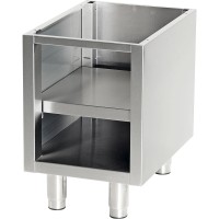 Bild zeigt den offenen, kompakten Unterbau von schräg-vorne. Der Hintergrund ist weiß. Bild zeigt den offenen, kompakten Unterbau von schräg-vorne. Der Hintergrund ist weiß.