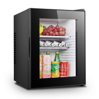 Minibar 40 l, 6–12 °C, Glastür, geräuscharm 25 dB, schwarz Minibar 40 l, 6–12 °C, Glastür, geräuscharm 25 dB, schwarz