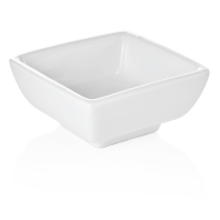 Mini Schälchen, Porzellan, weiß, quadratische Form, 100 ml Mini Schälchen, Porzellan, weiß, quadratische Form, 100 ml