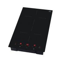 Doppel-Induktionskochfeld, 1,80 + 1,30 kW, Kochfläche Ø275 - Ø495 mm, Timer, einbaufähig Doppel-Induktionskochfeld, 1,80 + 1,30 kW, Kochfläche Ø275 - Ø495 mm, Timer, einbaufähig