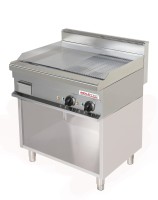 Gas-Griddleplatte, hartverchromt, ½ glatt - ½ geriffelt, Geräteoberteil - SOLOTEC 700 Gas-Griddleplatte, hartverchromt, ½ glatt - ½ geriffelt, Geräteoberteil - SOLOTEC 700