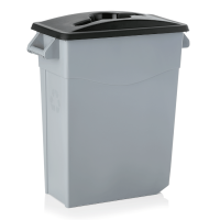 Deckel für Abfallbehälter 9237650, schwarz, offen, Deckel für Abfallbehälter 9237650, schwarz, offen,