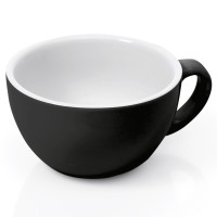Cappuccino-Tasse, Porzellan, schwarz, Ø 105 mm, 280 ml Cappuccino-Tasse, Porzellan, schwarz, Ø 105 mm, 280 ml