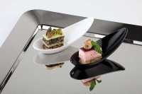 Vorschau: Fingerfood-Löffel "Ming Hing", Melamin, schwarz, Abm. 11 x 4,5 cm; Höhe 4 cm Vorschau: Fingerfood-Löffel "Ming Hing", Melamin, schwarz, Abm. 11 x 4,5 cm; Höhe 4 cm
