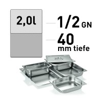 GN Behälter - Edelstahl - GN 1/2 - 40 mm - ECO Line GN Behälter - Edelstahl - GN 1/2 - 40 mm - ECO Line