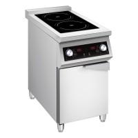 Induktionsherd, 2 Kochzonen je 5,0 kW, Standgerät, Unterbau mit Flügeltür Induktionsherd, 2 Kochzonen je 5,0 kW, Standgerät, Unterbau mit Flügeltür