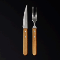 Vorschau: Steakgabel, Edelstahl, mit Kiefernholzgriff, L 200 mm Vorschau: Steakgabel, Edelstahl, mit Kiefernholzgriff, L 200 mm
