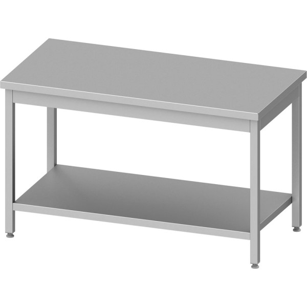 STOCK Arbeitstisch mit Grundboden, ohne Aufkantung, 700 mm tief