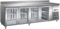 Kühltisch mit Glastür und Aufkantung, 553 l, GN 1/1, -2 bis +8 °C, 153 kg Kühltisch mit Glastür und Aufkantung, 553 l, GN 1/1, -2 bis +8 °C, 153 kg