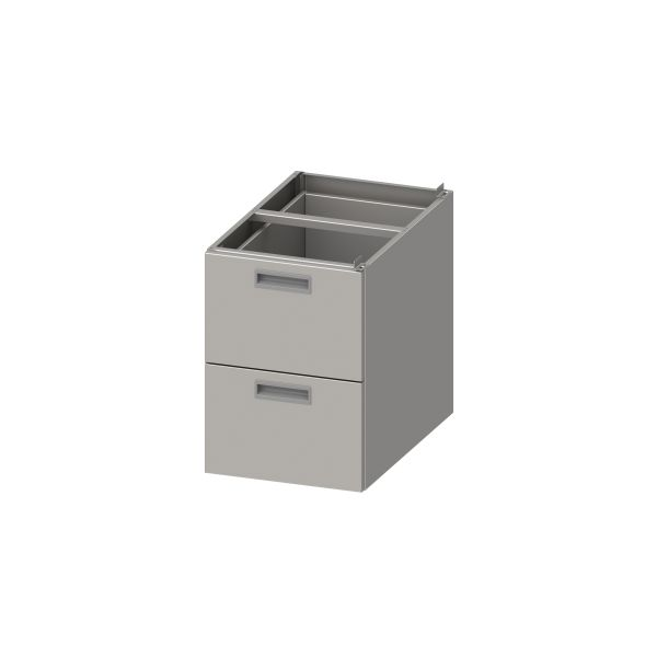 Einbaublock, 2 Schubladen für Arbeitstisch ECO mit Grundboden, 700 mm Tiefe
