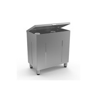 Behälter für Reinigungsmittel aus Edelstahl Behälter für Reinigungsmittel aus Edelstahl