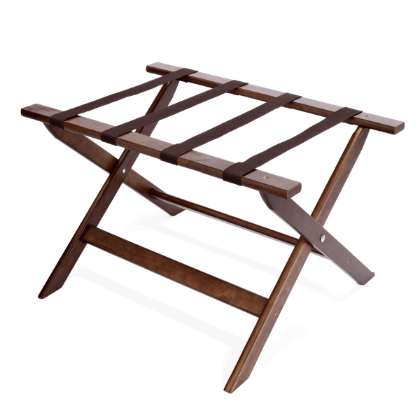 Kofferständer / Gepäckablage, Holz, dunkel, Nylon, B 670 x T 550 mm