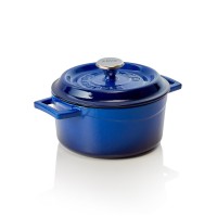 Kokotte EisenStil, rund, 1,30 Liter, Gußeisen, blau Kokotte EisenStil, rund, 1,30 Liter, Gußeisen, blau