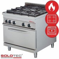 Vorschau: 4-Flammen-Gasherd mit Elektro-Backofen 2/1 GN - SOLOTEC 900 Vorschau: 4-Flammen-Gasherd mit Elektro-Backofen 2/1 GN - SOLOTEC 900