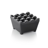 Windaschenbecher, Zinkguß, schwarz verchromt, Gitteroptik Windaschenbecher, Zinkguß, schwarz verchromt, Gitteroptik