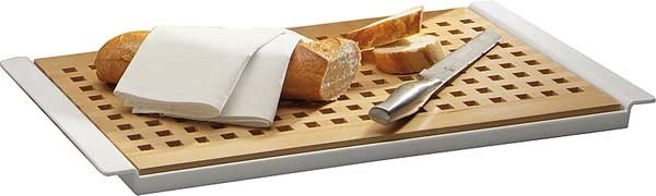 Brotschneidebrett, Buchenholz, stapelbar (passend für Melamin-Tablett)