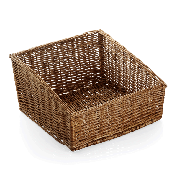 Büffet-/Regalkorb, Vollweide, 45x45x15 / 25 cm