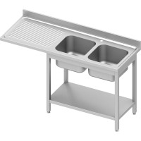 Vorschau: Spültisch ECO mit einem Überstand, Grundboden und zwei Becken rechts 700mm Tiefe Vorschau: Spültisch ECO mit einem Überstand, Grundboden und zwei Becken rechts 700mm Tiefe