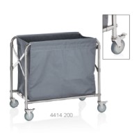 Wäschewagen, Edelstahl, Nylon, grau, 4 Rollen, 200 Liter Wäschewagen, Edelstahl, Nylon, grau, 4 Rollen, 200 Liter