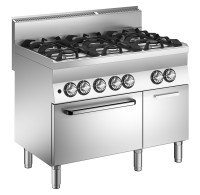STOCK 6 Flammen Gas-Herd mit Gas-Backofen STOCK 6 Flammen Gas-Herd mit Gas-Backofen