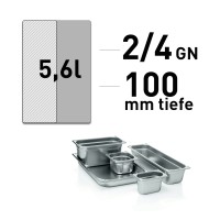 GN Behälter - Edelstahl - GN 2/4 - 100 mm - randverstärkt GN Behälter - Edelstahl - GN 2/4 - 100 mm - randverstärkt