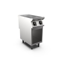 STOCK 2-Zonen-Elektro-Induktionsherd, Standgerät mit offenem Unterbau, 2 Zonen mit je 3,5 kW, Ø 230 STOCK 2-Zonen-Elektro-Induktionsherd, Standgerät mit offenem Unterbau, 2 Zonen mit je 3,5 kW, Ø 230