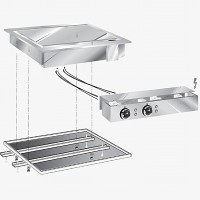 STOCK Elektro-Grillplatte, glatt, Einbaugerät, 7,80 kW, Bedienteil STOCK Elektro-Grillplatte, glatt, Einbaugerät, 7,80 kW, Bedienteil