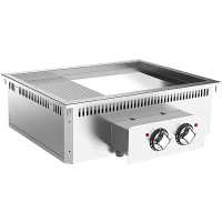 STOCK Einbau-Elektro-Griddleplatte, hartverchromt, 2/3 glatt, 1/3 gerillt, 10,8 kW STOCK Einbau-Elektro-Griddleplatte, hartverchromt, 2/3 glatt, 1/3 gerillt, 10,8 kW